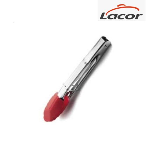 Pinça Inox Ponta Vermelha Silicone  18Cm Lacor              