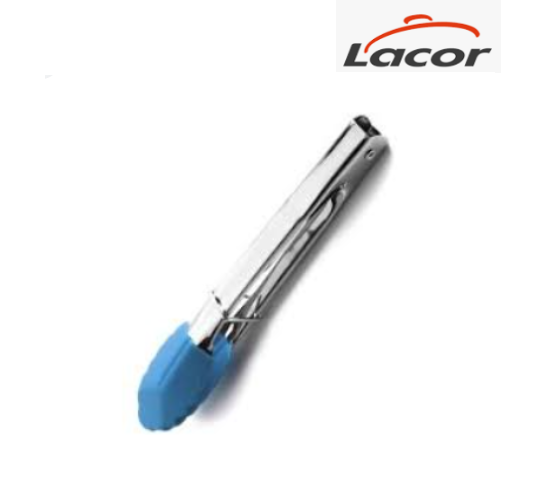 Pinça Inox Ponta Azul Silicone  18Cm Lacor                  