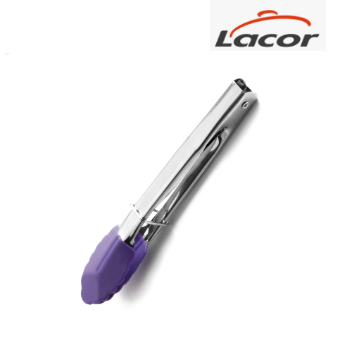 Pinça Inox Ponta Roxo Silicone  18Cm Lacor                  