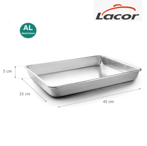 Tabuleiro De Forno Em  Aluminio Natural  45X33X5Cm Lacor    