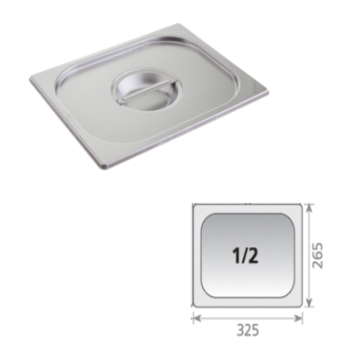 Tampa Conteiner Gn 1/2 Aço 304 (18/10)                      