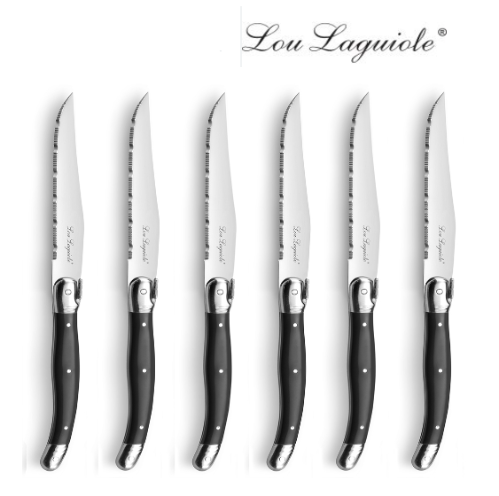 Conjunto 6 Facas Carne Aço Inox  Lou Laguiole               