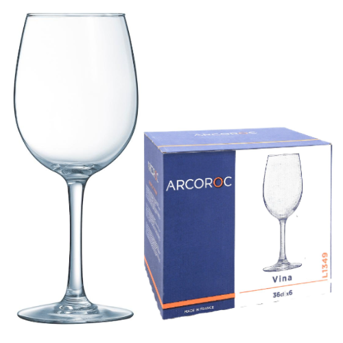 Caixa 6 Cálices Vinho  36Cl Vina Arcoroc                    