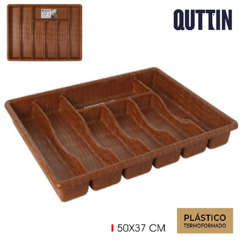 Organizador Para Talheres 50X37Cm Plast. Castanho Quttin    
