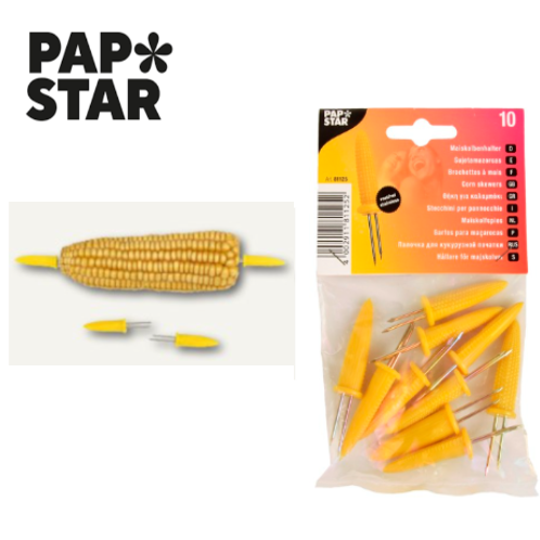 Suporte 6,5Cm Para Maçaroca Amarelo 10 Unidades Papstar     
