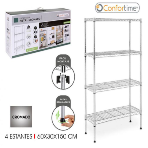 Estante Cromada 60X30X150Cm Confortime                      