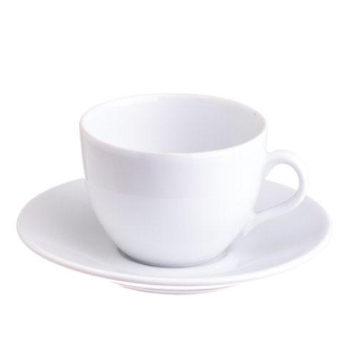 Chávena E Pires Fina Meia Leite Porc. 20Cl Ø9X5,5+Ø15Cm     