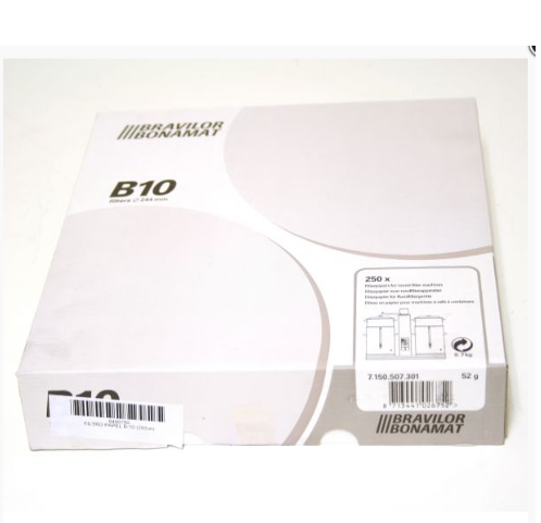 Filtro Papel B-10 (250Un) Bravilor Bonamat                  