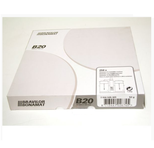 Filtro Papel B-20 (250Un) Bravilor Bonamat                  