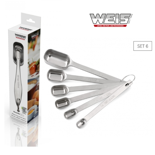 Conjunto De 6 Colheres Medidoras Inox 13906 Weis            