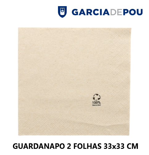 Guardanapo Ecolabel 2 Folhas 33X33Cm 100Unid                