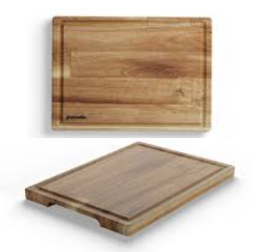 Tabua Acácia Rustic C/Sulco E Pegas 34X24X2,5Cm Jomafe      