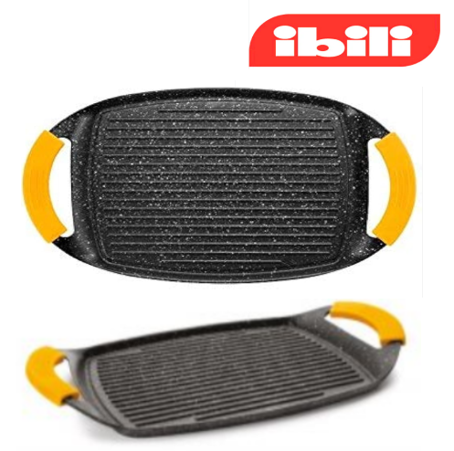 Grelhador Aluminio Anti-Ad. Stone T/Calor 47X29X3,7Cm Ibili 