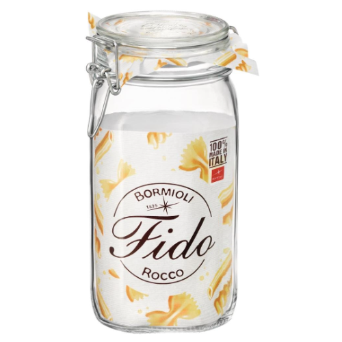 Frasco Fido Vidro Com Mola Transparente 1,5Lt Bormioli      