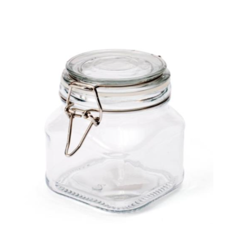 Frasco Vidro C/Tampa Fecho Hermético 630Ml                  