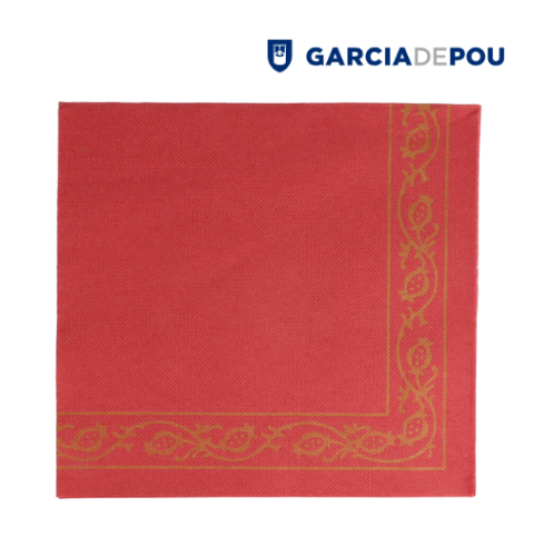 Guardanapo Ecolabel Pérsico Bordeaux 40X40Cm 50 Unid        