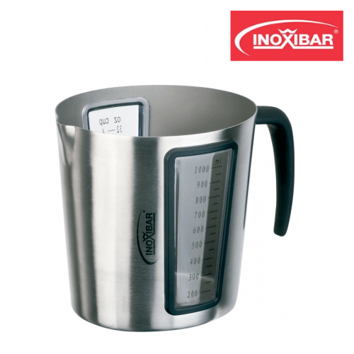 Jarro Medidor C/Visor Lateral 1Lt  12/17X13Cm Inoxibar      