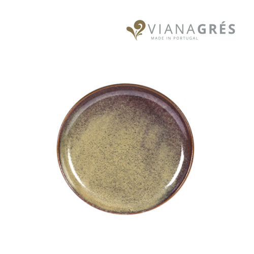 Prato Raso Grês Organic Castanho 22Cm Vianagres             
