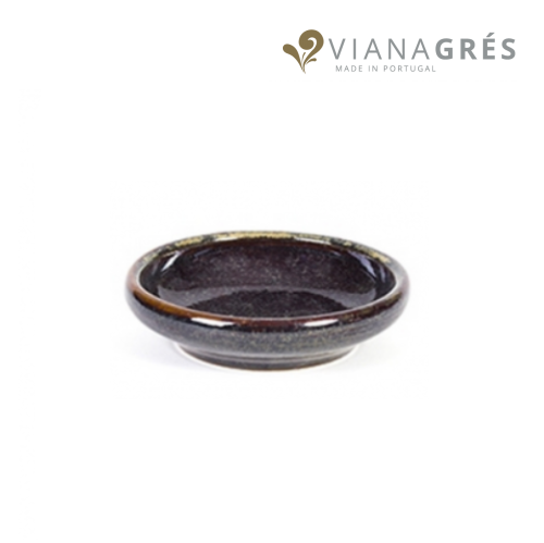 Taça Redonda Grês Organic Castanho 10X2,5Cm Vianagres       