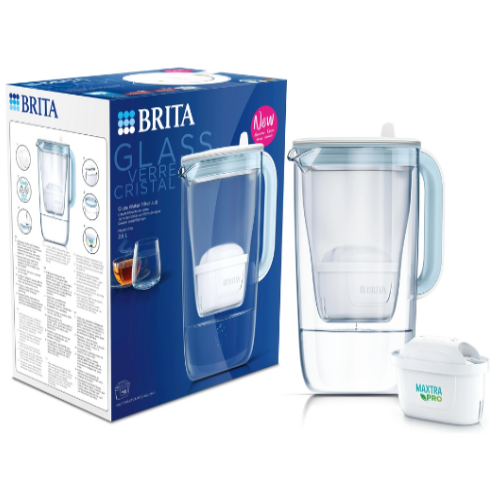 Jarro 1050449 Vidro Azul 2,5Lt C/Filtro Maxtra Brita        