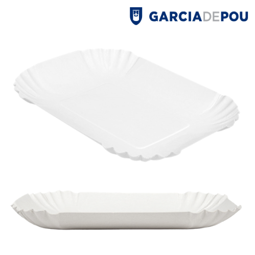 Bandeja 18X13X3Cm Cartão Branco 250 Unid.                   