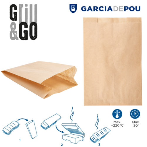 Sacos Grill&amp;Go  14+7X22Cm Kraft 500 Unid.                   
