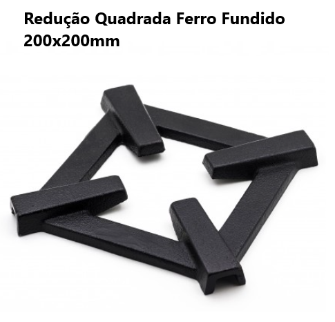 Grelha Redução Quadrada P/Fogão 20X20Cm Ferro Fundido       