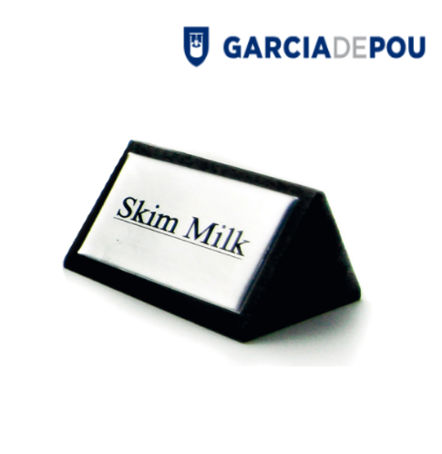 Identificador Skim Milk  7,5X4,5Cm Preto Madeira            