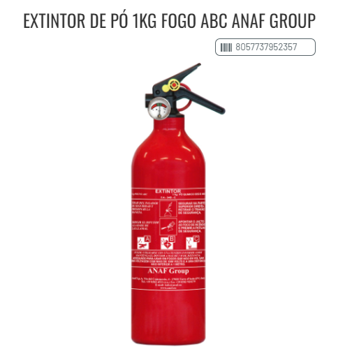 Extintor De Pó 1Kg Fogo Abc Anaf Group                      