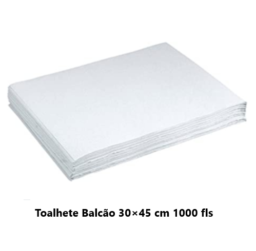 Toalhete De Mesa Branco  30X45Cm 1000 Unid.                 