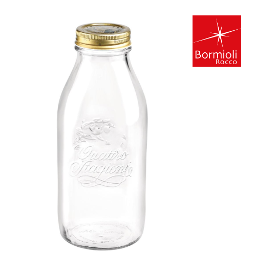 Garrafa Vidro 1L Quatro Stagioni Bormioli                   