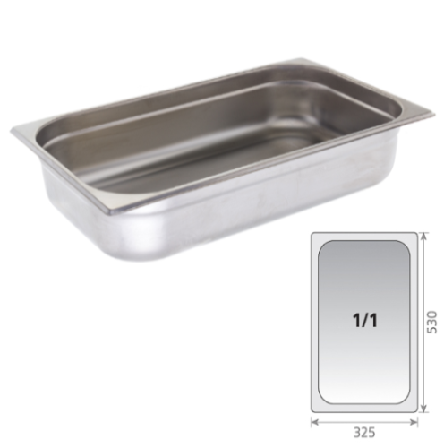 Conteiner Gn 1/1  40Mm  4,5Lts Aço 304                      