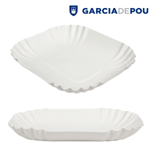 Bandeja 15X12X2Cm Cartão Branco 250 Unid.                   