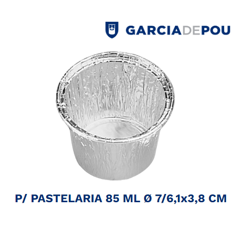 Forma P/Pastelaria 85Ml Ø  7/6,1X3,8Cm Aluminio 100 Unid.   
