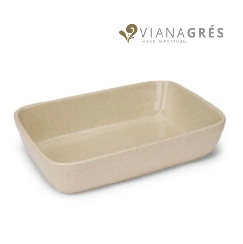 Assadeira Retangular 31X25X7Cm Grés Mostarda Vianagres      