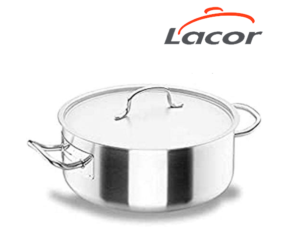 Caçarola C/Tampa 36X14Cm 14,2Lts Chef Classic Inox Lacor    