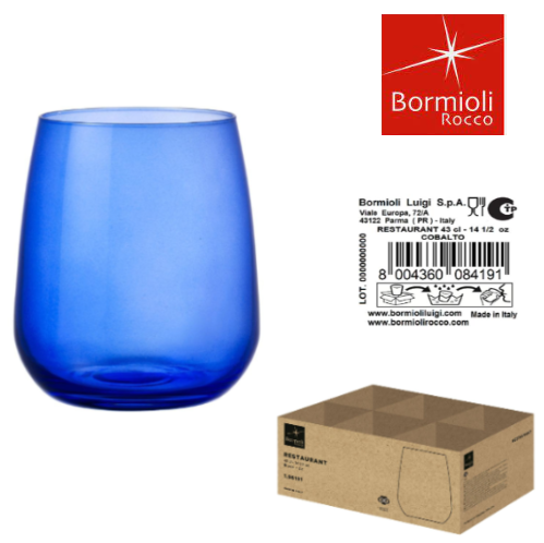 Copo Cristalin Cobalto 43Cl 85X105Mm Bormioli Rocco         