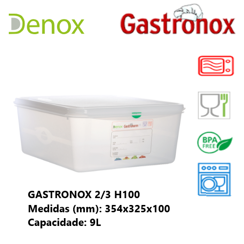 Caixa  Gastronorm 1/3 6Lt 12450 325X176X150Mm Denox         