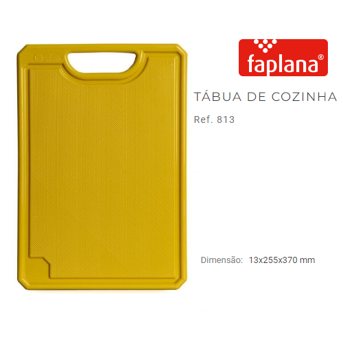 Tabua Cozinha 255X370X13Mm Amarela Ref.813 Faplana          