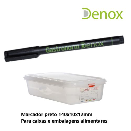 Marcador Preto Para Caixas E Embalagens 140X10X12Mm Denox   