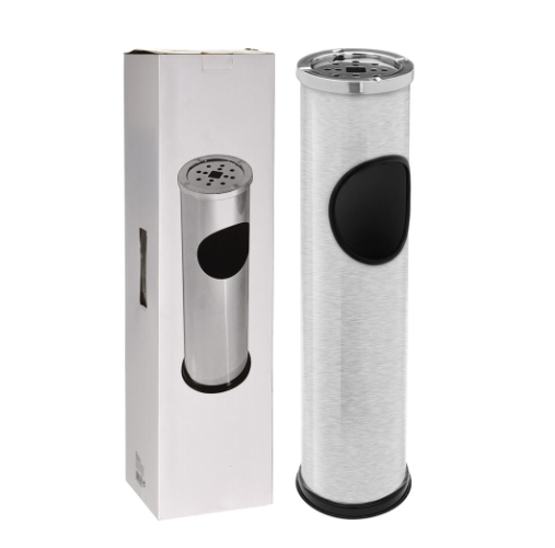 Cinzeiro Em Aço Inox, Ø14,7 X 56 Cm                         