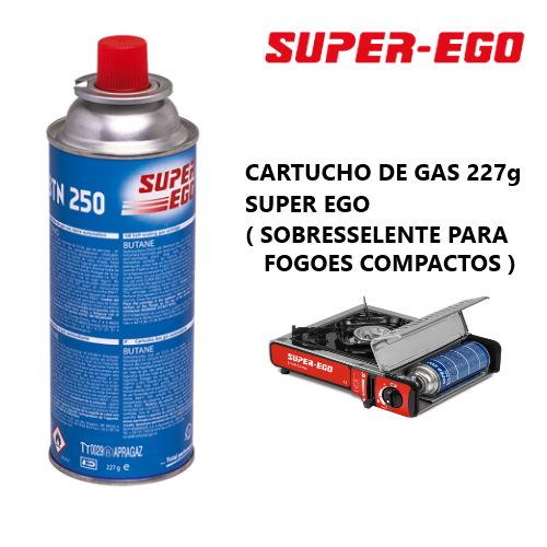 Cartucho De Gas 227G Super Ego P/Fogoes Compactos           