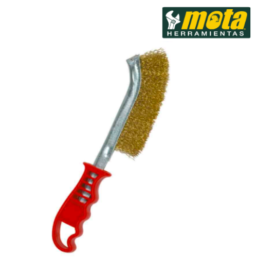 Escova Cabo Plastico Vermelho Aço Bronze 245Mm F116A Mota   