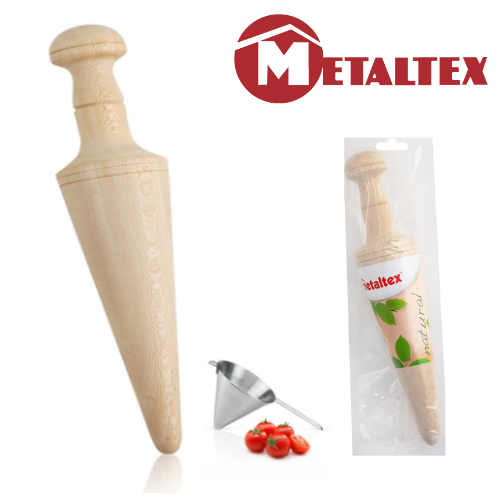 Mão Para Coador Natural Line Mad. Faia 25Cm Metaltex        