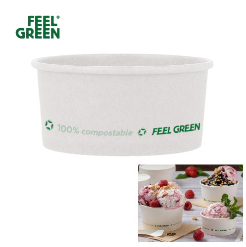 Taça Gelado Compostable 300Ml Br. Ø10X5,5Cm 50 Unid.        
