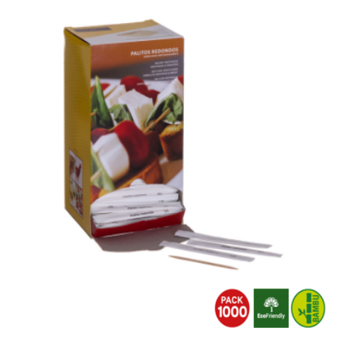 Palito Bambu Emb. Individual 6,5Cm Pack 1000                