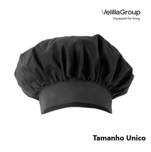 Gorro De Cozinha Frances Preto Tamanho Unico                