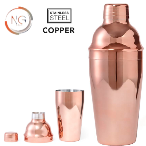 Shaker Inox Exterior Cobre 8X21Cm  500Ml                    