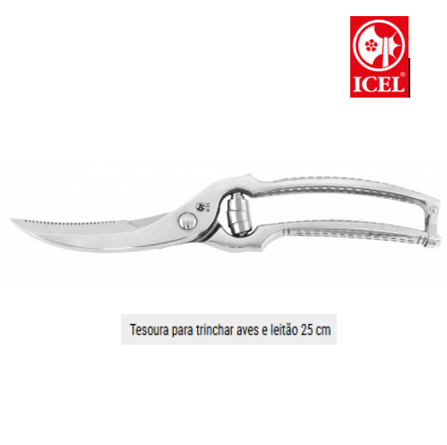 Tesoura Em Inox Para Trinchar Aves E Leitão 25 Cm Icel      