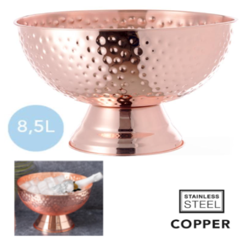 Champanheira Inox Revestida Em Cobre 8,50 Lt 35X22Cm        